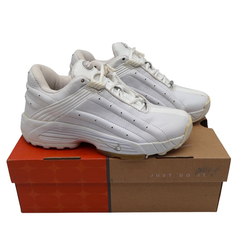 Nike Air Trainer Deluxe Womens 5.5 Vintage 2002 White Silver Leather 302853-101